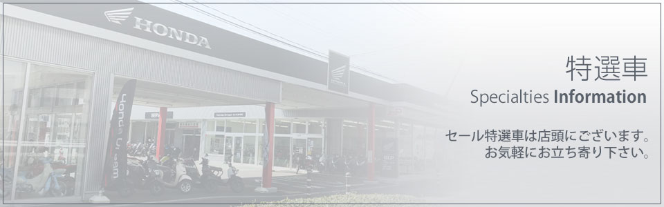 特選車：台数限定のお買い得車輌です！